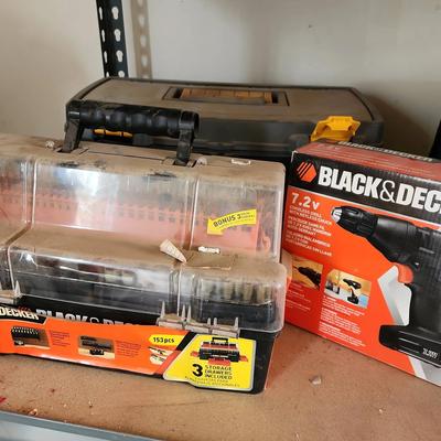 Black & Decker Tools - 7.2V Cordless Drill, 153 Pc Accessory Tool Box Set, Variable Speed Jigsaw