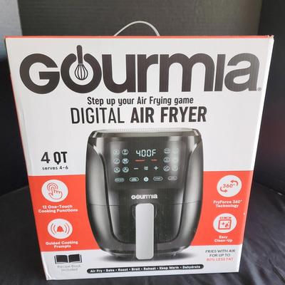NEW Gourmia Digital Air Fryer, 4 Quart, 12 One Touch Functions, Easy Clean