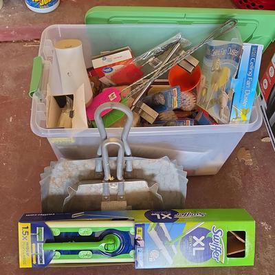 Mystery Household Box - Swiffer, Fly Swatters, Shelf Liners, Tape