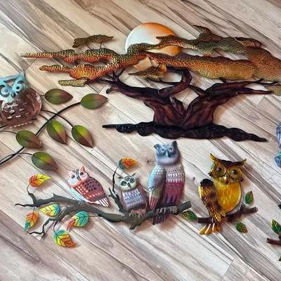 Owl Decor - Metal Wall Decor & Owl Wall Clock