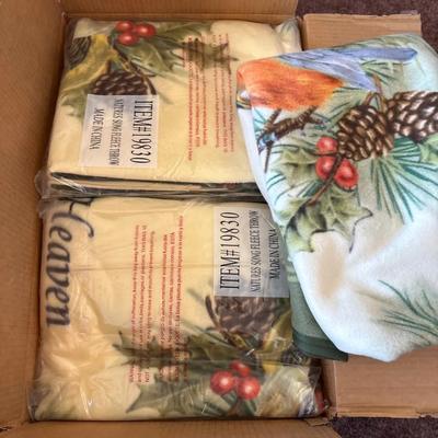 6 Fleece Throws - Nature’s Song - Birds - Let Heaven & Nature Sing - NEW