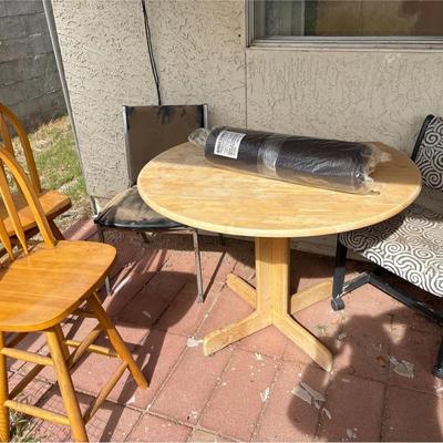 2 Windsor Style Bar Stools, Round Drop Dining Table, Black Chair, Arm Chair, NEW Berber Runner