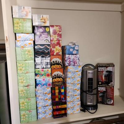 3 Space Heaters, Handy Heaters 350 Watts, Wexford Heater, Lots Of Tissue Boxes