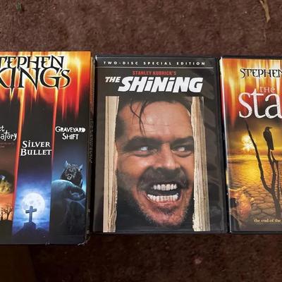 Stephen King DVD Movies - Shining, Stand, Dead Zone, Pet Sematary, Silver Bullet, Graveyard Shift 