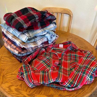 10 Flannels - McGregor, Haband, Saucatuch, Pennleigh, JCPenney Big Mac - Mixed colors - All Size L