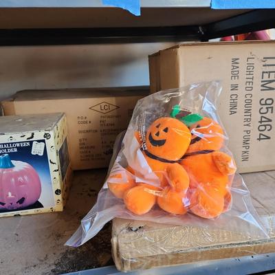 NEW Pumpkin Decor - Pumpkin Candle Holder, 4 Pc Pumpkin Centerpiece, Lit Country Pumpkin, Wall Clock