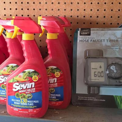 Garden & Lawn - 2 Hose Faucet Timers & 10 Containers of Insect Killer