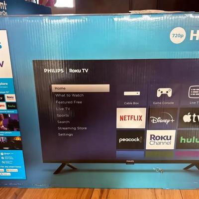 #2 - Philips 32” Roku TV 720p HD LCD - NEW In Box