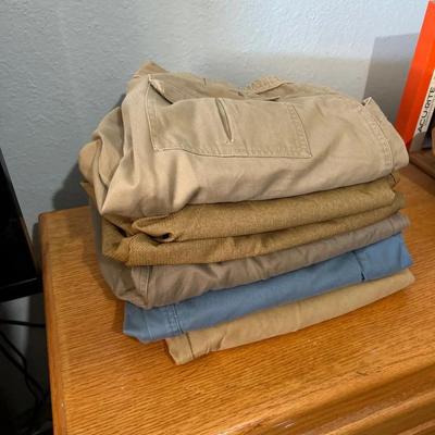 6 Pairs Of Shorts - Polo, Puritan, Swiss Tech - Mixed Style And Color - Tan Blue Brown - Size 38