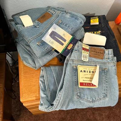 4 NEW WITH TAG Denim Jeans - Route 66, Arizona, Rustler - Mixed Wash - Size 38 40