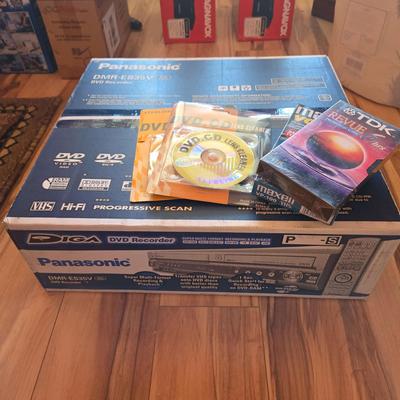 NEW! Panasonic DVD Recorder, Blank VHS Tapes