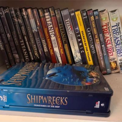 Shipwreck DVD + VHS Movies - Graveyards Of The Deep Set, Titanic, History’s Mysteries, Treasure