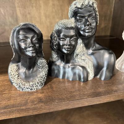 Sale Photo Thumbnail #21: Frank Schirman Exotic Black Coral Hawaii 1970 Man Woman Coco Jo Figure MCM