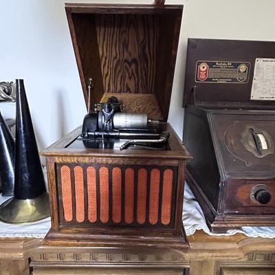 Sale Photo Thumbnail #11: A edison cylindar phonograph