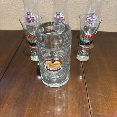 Z lot of six beer glasses