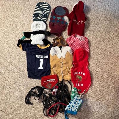 T pet sweaters jacket, and supplies