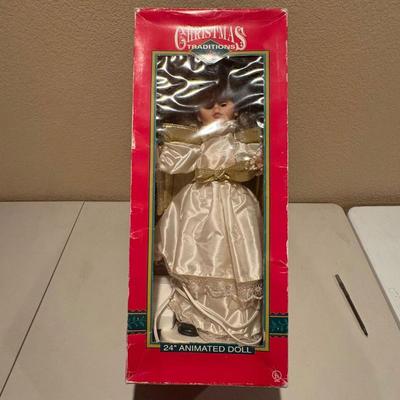 H christmas traditions animated angel doll by matrix