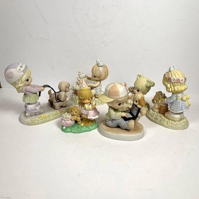 F precious moments porcelain figurines six piece lot