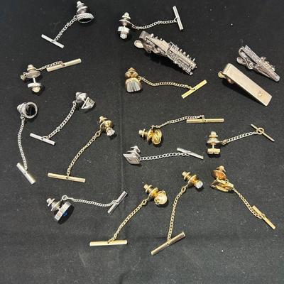 J vintage tie tack stickpin lot