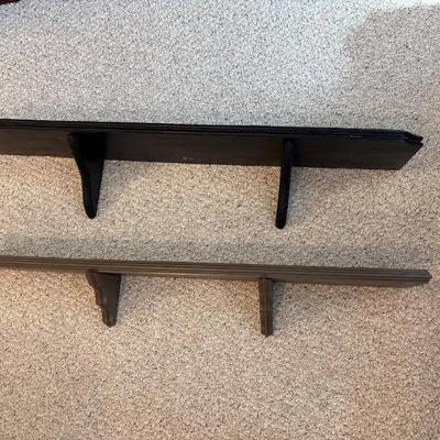 D two wall shelving units black and brown