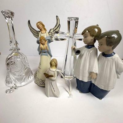 F lladro and lead crystal items