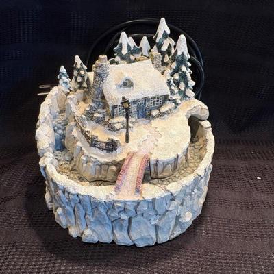 H avon thomas kinkade stonehearth hutch tabletop waterfall fountain