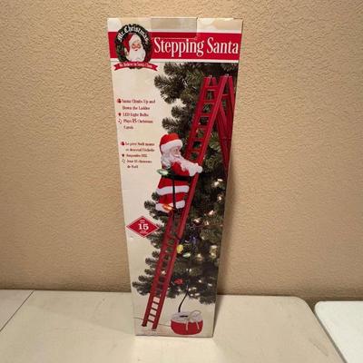H mr christmas stepping santa christmas decoration