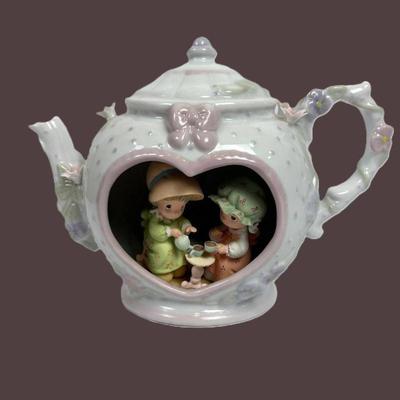 F precious moments collectible teapot music box