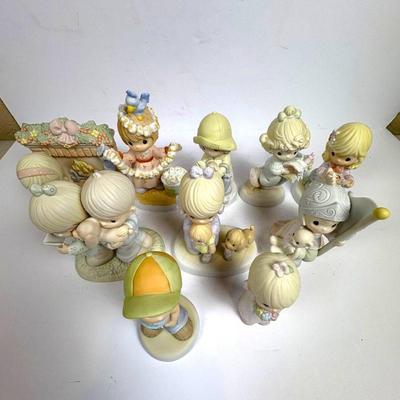 F precious moments porcelain figurines 10 piece lot