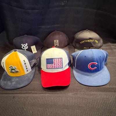 C 6 vintage baseball hats