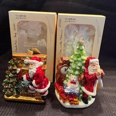 H art studio glass christmas ornaments made in poland