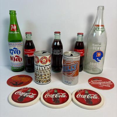 C vintage bottles and cans