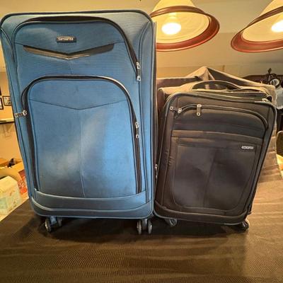 Z lot of 2 samsonite and american tourister suitcases