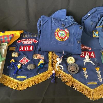 Vintage Boy Scout, Banners, Pins, And Collectibles