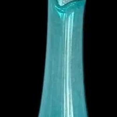 Very Tall 21” Beautiful Blue Mid Century Viking Vase * Rare Find