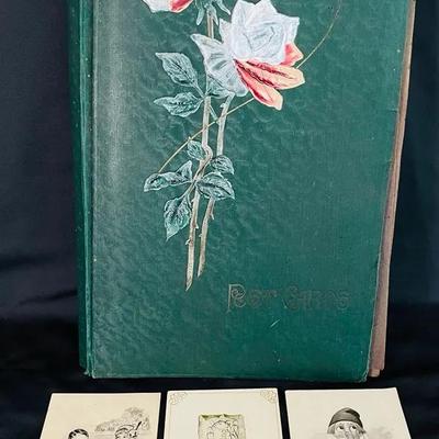 Vintage Postcards In Book