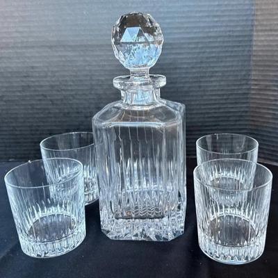 Royal Gallery Collections Whiskey Decanter * 4 Old Fashion Glasses * Original Box *