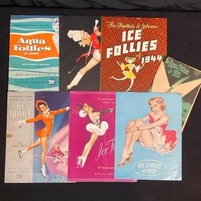 Vintage Ice-capades, Ice Follies & Aqua Follies 1940’s & 50’s Programs