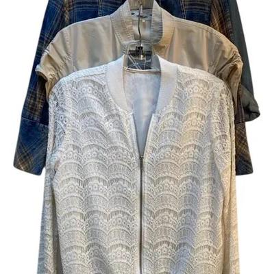 Lace Jacket * Khaki Dress * 2 Shirts * Harlowe & Graham *Elie Tahari *Ci Sono *Chico’s