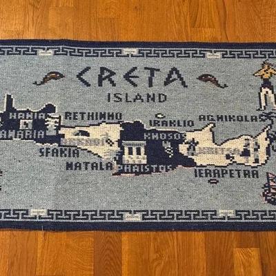 Island of Crete Souvenir Woven  Rug / Wall Hanging 