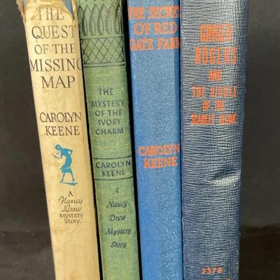 Lot Of 4 Vintage Books Hardback * Carolyn Keene - Nancy Drew * Whitman