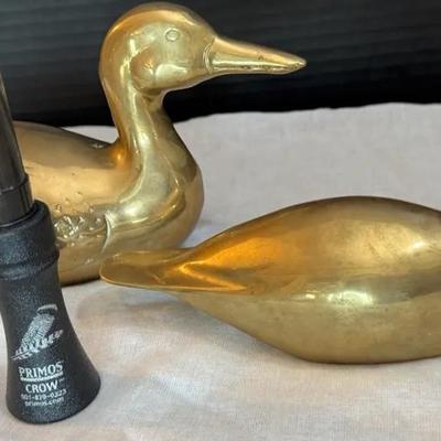 Primos Crow Duck Caller * Large Brass Duck 4x11x4” * Small Brass Duck 8x3x3 *