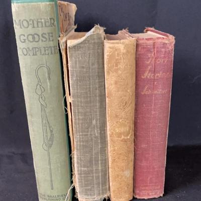 Vintage Hardback Books Set Of Four