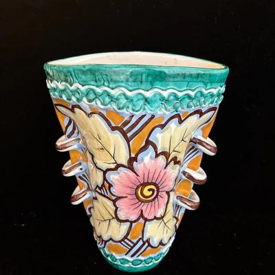 Italian Handmade Painted Vase 