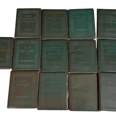 13 Vintage ‘Little Leather Library’ Books * Shakespeare * Longfellow * Wilde *