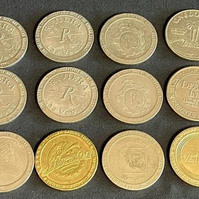 Vintage Las Vegas Casino Tokens * Venetian * Riviera * Mirage * Imperial Palace * Desert Inn * 