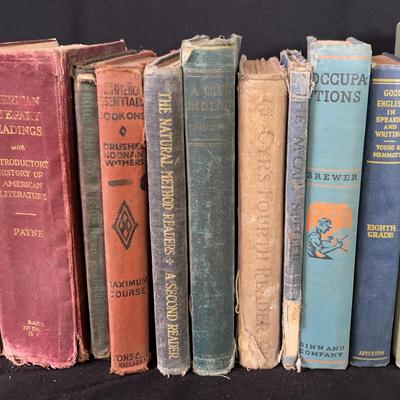 Lot Of 11 Vintage School Books