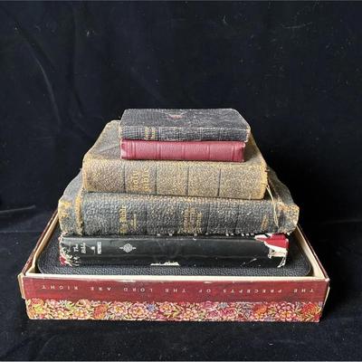 6 Antique and Vintage Bibles 