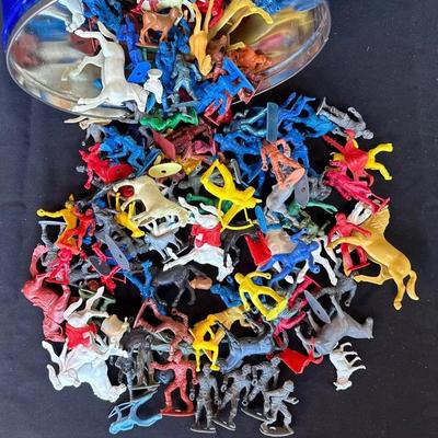 Vintage Plastic Cowboys * Indians * Horses * Variety Of People * Animals *