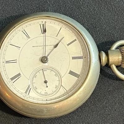 Vintage Hampden Watch Co Pocket Watch * Silveroid 169063 